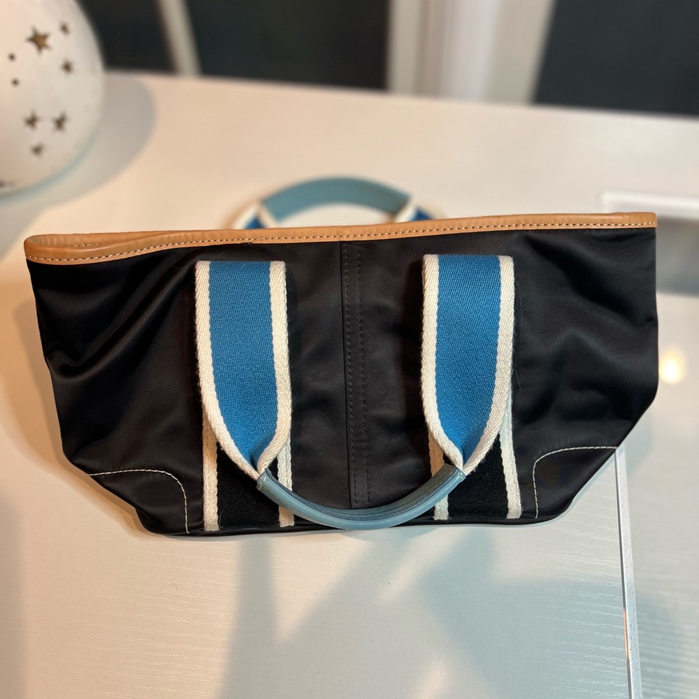 Coach Black Blue and Tan Tote with LadybugTag - Picture 4 of 10